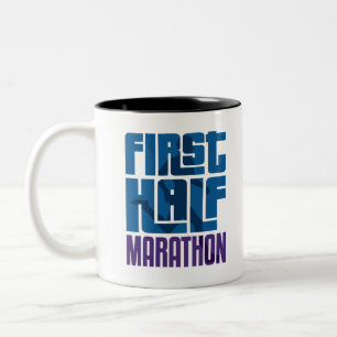 Taza Bicolor Primera mitad de la maratón 13,1 millas