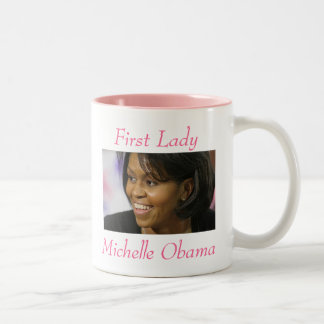 Taza Bicolor Primera señora Michelle Obama - modificada para
