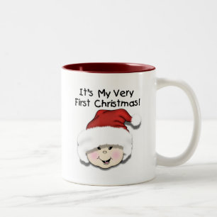Taza Bicolor Primeras camisetas y regalos para bebés de Navidad