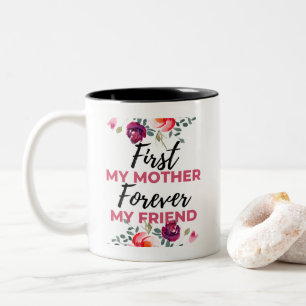Taza Bicolor Primero mi madre por siempre mi amiga negra