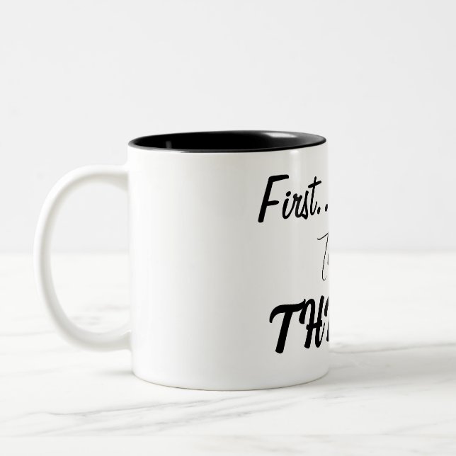 Taza Bicolor Primero Sobrevivir, Entonces... ¡Tripulante! (Izquierda)