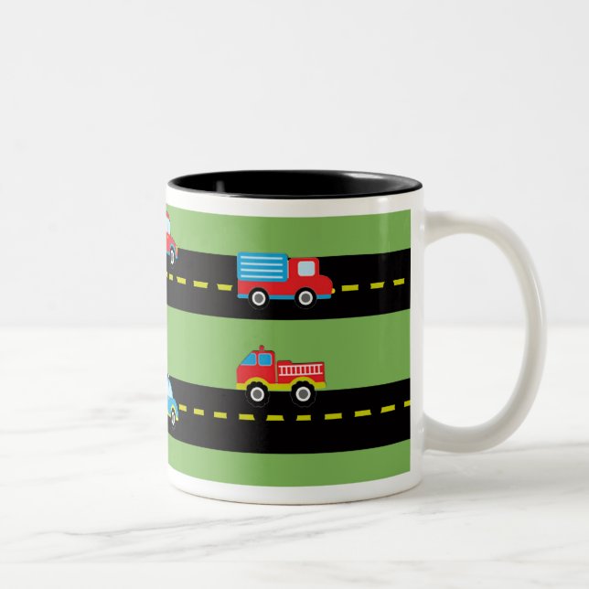 Taza Bicolor Primeros coches del cumpleaños (Derecha)