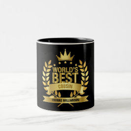 Taza Bicolor Primo del mundo divertido oro negro