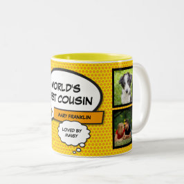 Taza Bicolor Primo Divertido Libro de Cómics Collage de Fotos M