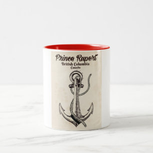 Taza Bicolor Prince Rupert, poster Náutico de Columbia Británic