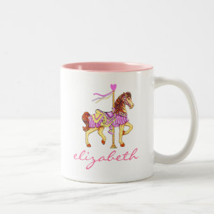 Taza Bicolor Princesa Carousel Caballo-Personalizar