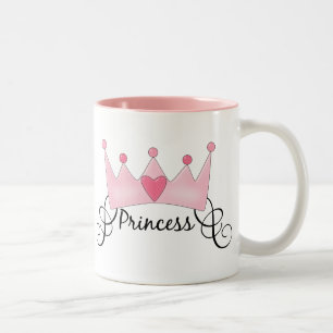 Taza Bicolor Princesa con corona - Personalizable