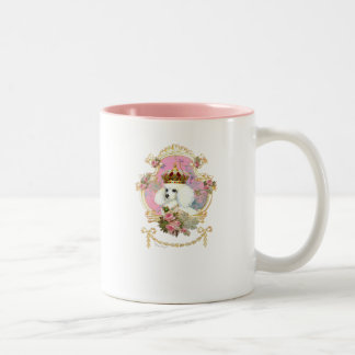 Taza Bicolor Princesa de cangrejo en rosas rosas rosas