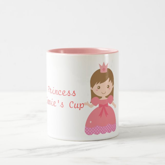 Taza Bicolor Princesa linda, rosada para las niñas (Centro)