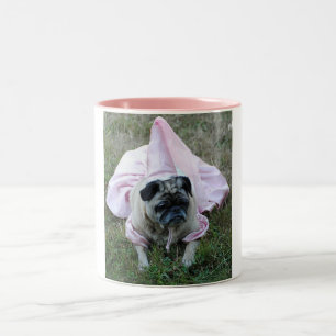 Taza Bicolor Princesa Mug del perro del barro amasado