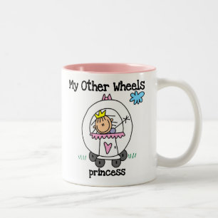 Taza Bicolor Princesa Otras Ruedas