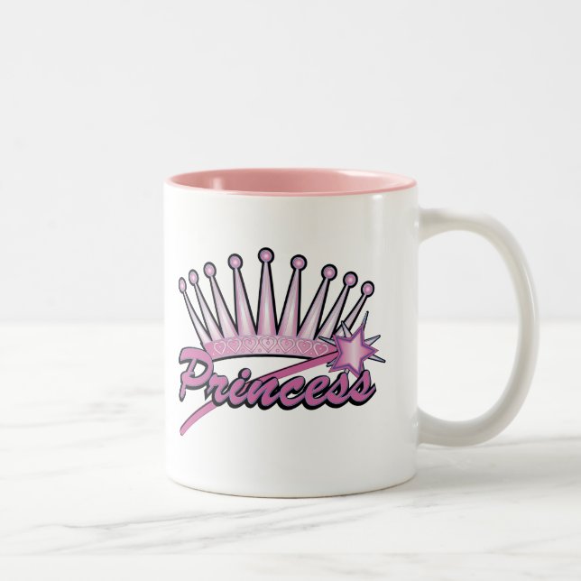 Taza Bicolor Princesa rosada Crown (Derecha)