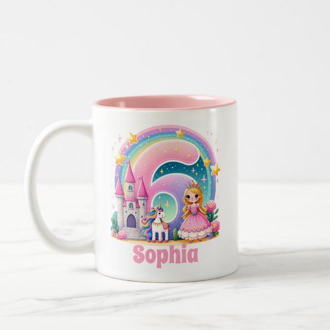 Taza Bicolor Princess Name Enchanted Kingdom (Izquierda)