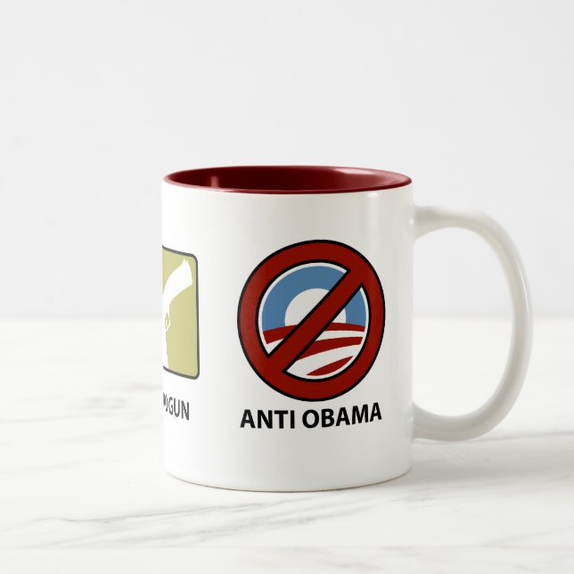 Taza Bicolor Princples contra Obama (Derecha)