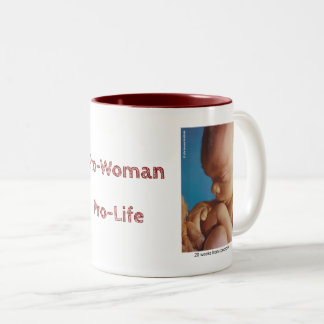 Taza Bicolor Pro-vida de la mujer