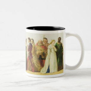 Taza Bicolor Procesión de caracteres de Shakespeare (aceite