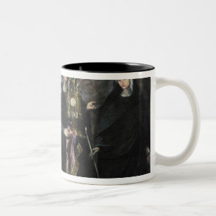 Taza Bicolor Procesión de St. Clare con la eucaristía