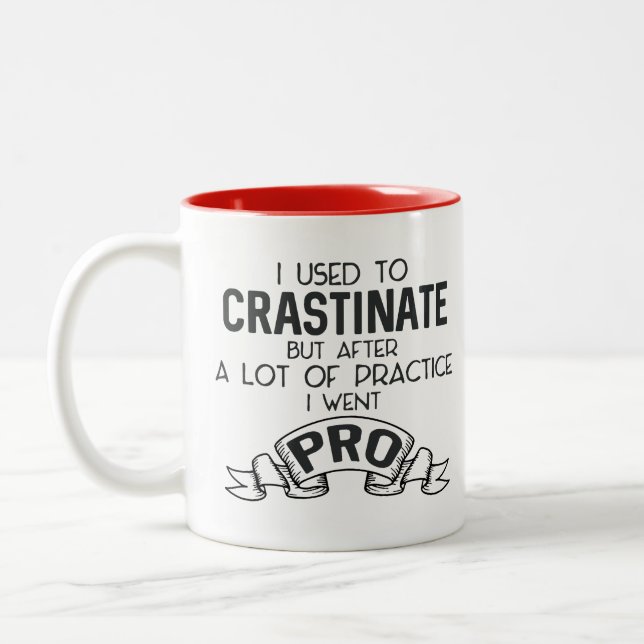 Taza Bicolor Procrastinando Gracioso Sarcasm Mug (Izquierda)