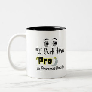 Taza Bicolor Procrastinando - perezoso pero legendario