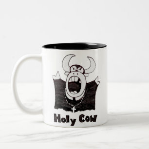 Taza Bicolor Productos santos de la vaca de la vaca el   del