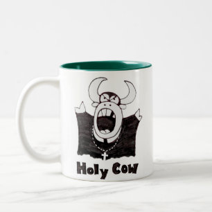 Taza Bicolor Productos santos de la vaca de la vaca el del