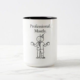 Taza Bicolor Profesional. La mayor parte del tiempo. – Humor de