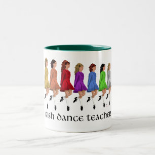 Taza Bicolor Profesor de danza irlandesa - Arcoíris