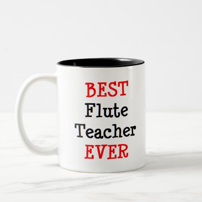 Taza Bicolor profesor de flauta, mejor (Izquierda)