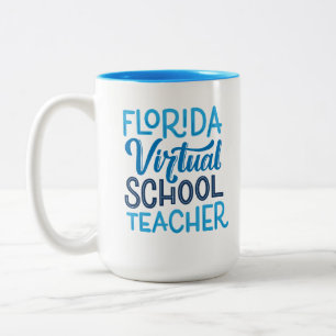 Taza Bicolor Profesor de Florida Virtual School, Letra a Mano