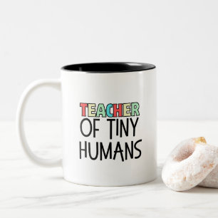Taza Bicolor PROFESOR DE HUMANOS PEQUEÑOS, Regalo para Profesor