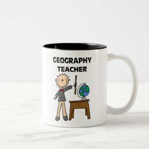 Taza Bicolor Profesor de la geografía
