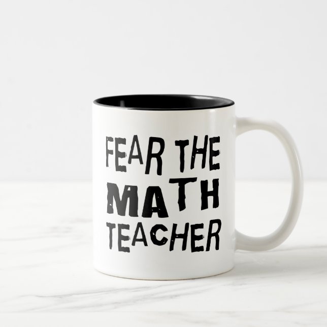 Taza Bicolor Profesor de matemáticas divertido (Derecha)