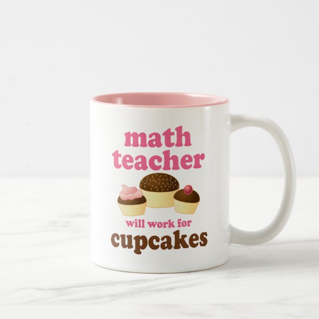 Taza Bicolor Profesor de matemáticas divertido (Derecha)