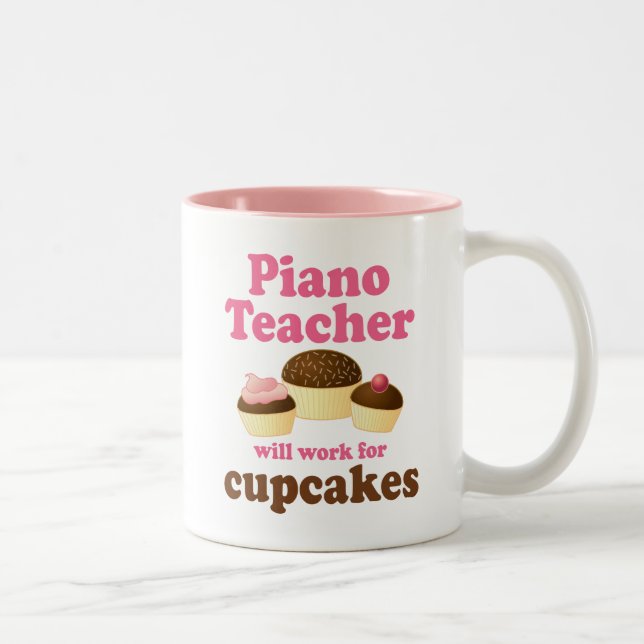 Taza Bicolor Profesor de piano divertido (Derecha)