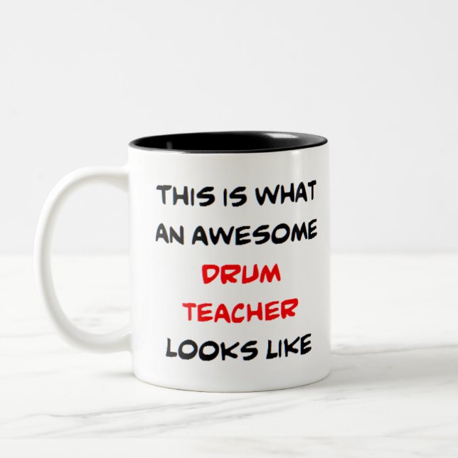 Taza Bicolor profesor de tambores, impresionante (Izquierda)