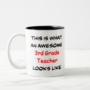 Taza Bicolor profesor de tercer grado, impresionante