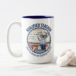 Taza Bicolor Profesor Koalificado Cute Koala regalo de educador