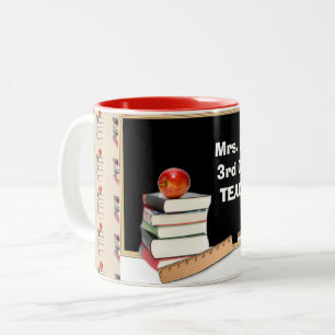 Taza Bicolor Profesor Retro Regreso a Clases