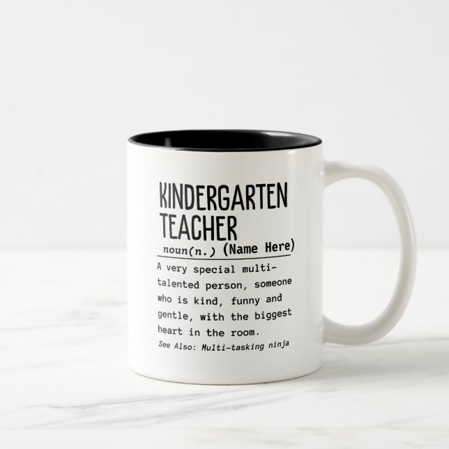 Taza Bicolor Profesora de guardería (Derecha)