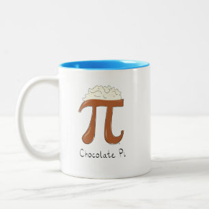 Taza Bicolor Profesora de matemáticas con símbolo de chocolate