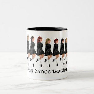 Taza Bicolor Profesora irlandesa de danza - Línea negra