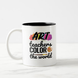 Taza Bicolor Profesores de arte colorean el reconocimiento de l