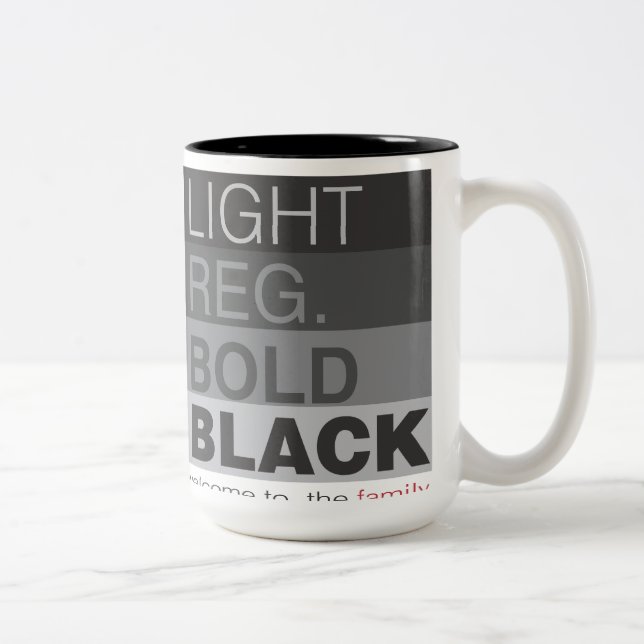Taza Bicolor progresión sin la familia (Derecha)