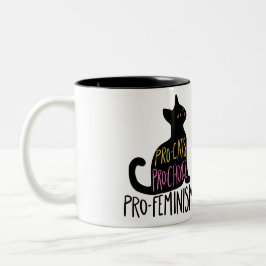 Taza Bicolor Progresistas Pro-elección pro-feminismo