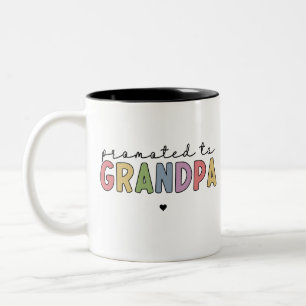 Taza Bicolor Promocionado al abuelo como nuevo abuelo para ser