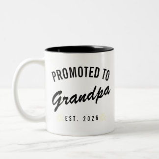 Taza Bicolor Promoted to Grandpa Est. 2026