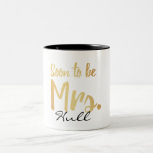 Taza Bicolor pronto será la señora.jarra