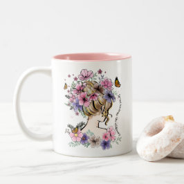 Taza Bicolor Propagar amabilidad como flores silvestres Cita