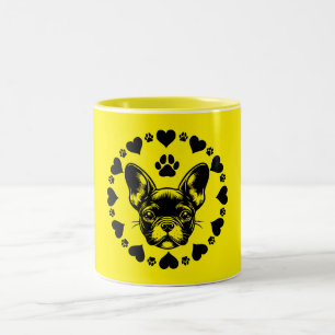 Taza Bicolor Propietario de perros de Bulldog francés