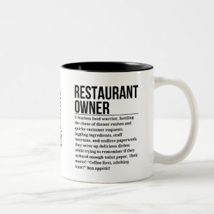 Taza Bicolor Propietario del restaurante